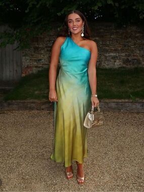 NWT ZARA One-Shoulder Satin Dress